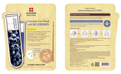 leaders insolution coconut mask with blueberry cello pack.jpg Image of carton - leaders insolution coconut mask with blueberry cello pack